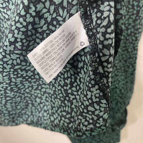 A New Day Women’s Printed Bishop Long Sleeve Top Green & Black - Size M - Picture 5 of 6
